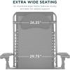 imageBest Choice Products Oversized Zero Gravity Chair Folding Outdoor Patio Lounge Recliner wCup Holder Accessory Tray Pillow  TanDove Gray