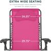 imageBest Choice Products Oversized Zero Gravity Chair Folding Outdoor Patio Lounge Recliner wCup Holder Accessory Tray Pillow  TanHot PinkBlack