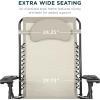 imageBest Choice Products Oversized Zero Gravity Chair Folding Outdoor Patio Lounge Recliner wCup Holder Accessory Tray Pillow  TanIvory