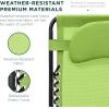 imageBest Choice Products Oversized Zero Gravity Chair Folding Outdoor Patio Lounge Recliner wCup Holder Accessory Tray Pillow  TanLime Green