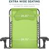 imageBest Choice Products Oversized Zero Gravity Chair Folding Outdoor Patio Lounge Recliner wCup Holder Accessory Tray Pillow  TanLime Green
