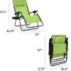imageBest Choice Products Oversized Zero Gravity Chair Folding Outdoor Patio Lounge Recliner wCup Holder Accessory Tray Pillow  TanLime Green