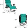 imageBest Choice Products Oversized Zero Gravity Chair Folding Outdoor Patio Lounge Recliner wCup Holder Accessory Tray Pillow  TanMint