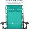 imageBest Choice Products Oversized Zero Gravity Chair Folding Outdoor Patio Lounge Recliner wCup Holder Accessory Tray Pillow  TanMint