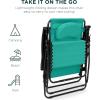 imageBest Choice Products Oversized Zero Gravity Chair Folding Outdoor Patio Lounge Recliner wCup Holder Accessory Tray Pillow  TanMint