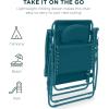 imageBest Choice Products Oversized Zero Gravity Chair Folding Outdoor Patio Lounge Recliner wCup Holder Accessory Tray Pillow  TanPeacock