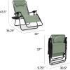 imageBest Choice Products Oversized Zero Gravity Chair Folding Outdoor Patio Lounge Recliner wCup Holder Accessory Tray Pillow  TanSage Green