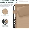 imageBest Choice Products Oversized Zero Gravity Chair Folding Outdoor Patio Lounge Recliner wCup Holder Accessory Tray Pillow  TanSandBlack