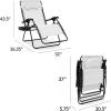 imageBest Choice Products Oversized Zero Gravity Chair Folding Outdoor Patio Lounge Recliner wCup Holder Accessory Tray Pillow  TanSnowBlack