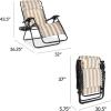 imageBest Choice Products Oversized Zero Gravity Chair Folding Outdoor Patio Lounge Recliner wCup Holder Accessory Tray Pillow  TanTan Striped