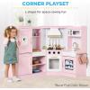imageBest Choice Products Pretend Play Corner Kitchen Ultimate Interactive Wooden Kids Playset wLights ampamp Sounds Ice Maker Hood  EspressoBlack