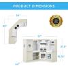 imageBest Choice Products Pretend Play Corner Kitchen Ultimate Interactive Wooden Kids Playset wLights ampamp Sounds Ice Maker Hood  EspressoCream