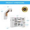 imageBest Choice Products Pretend Play Corner Kitchen Ultimate Interactive Wooden Kids Playset wLights ampamp Sounds Ice Maker Hood  EspressoFarmhouse White