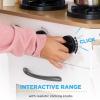 imageBest Choice Products Pretend Play Corner Kitchen Ultimate Interactive Wooden Kids Playset wLights ampamp Sounds Ice Maker Hood  EspressoFarmhouse White