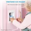 imageBest Choice Products Pretend Play Corner Kitchen Ultimate Interactive Wooden Kids Playset wLights ampamp Sounds Ice Maker Hood  EspressoPink
