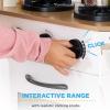 imageBest Choice Products Pretend Play Corner Kitchen Ultimate Interactive Wooden Kids Playset wLights ampamp Sounds Ice Maker Hood  EspressoPink
