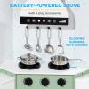 imageBest Choice Products Pretend Play Corner Kitchen Ultimate Interactive Wooden Kids Playset wLights ampamp Sounds Ice Maker Hood  EspressoSage