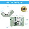 imageBest Choice Products Pretend Play Corner Kitchen Ultimate Interactive Wooden Kids Playset wLights ampamp Sounds Ice Maker Hood  EspressoSage