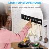 imageBest Choice Products Pretend Play Corner Kitchen Ultimate Interactive Wooden Kids Playset wLights ampamp Sounds Ice Maker Hood  EspressoWhite