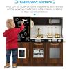 imageBest Choice Products Pretend Play Kitchen Wooden Toy Set for Kids wRealistic Design Telephone Utensils Oven Microwave Sink  Pink FloralEspresso