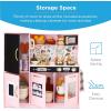 imageBest Choice Products Pretend Play Kitchen Wooden Toy Set for Kids wRealistic Design Telephone Utensils Oven Microwave Sink  Pink FloralPink Floral