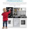 imageBest Choice Products Pretend Play Kitchen Wooden Toy Set for Kids wRealistic Design Telephone Utensils Oven Microwave Sink  Pink FloralWhite