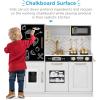 imageBest Choice Products Pretend Play Kitchen Wooden Toy Set for Kids wRealistic Design Telephone Utensils Oven Microwave Sink  Pink FloralWhite Bevel