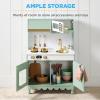 imageBest Choice Products Wooden Pretend Play Cottage Kitchen Kids Toy wStorage Scalloped Edge 5 Accessories Microwave Oven Clicking Knobs  BlueBlue