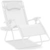 imageBest Choice Products Oversized Zero Gravity Chair Folding Outdoor Patio Lounge Recliner wCup Holder Accessory Tray Pillow  TanSnow