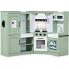 imageBest Choice Products Pretend Play Corner Kitchen Ultimate Interactive Wooden Kids Playset wLights ampamp Sounds Ice Maker Hood  EspressoSage
