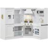 imageBest Choice Products Pretend Play Corner Kitchen Ultimate Interactive Wooden Kids Playset wLights ampamp Sounds Ice Maker Hood  EspressoWhite