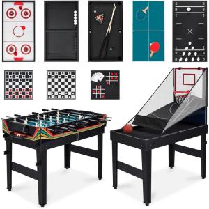 imageBest Choice Products 13in1 Combo Game Table Set for Home Game Room Friends ampamp Family wPing Pong Foosball Basketball Air Hockey Archery Chess Checkers Shuffleboard BowlingArcade