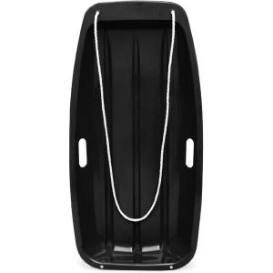 imageBest Choice Products 35in Kids Plastic Toboggan Snow Sled wPull Rope 2 HandlesBlack