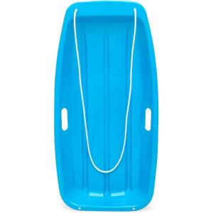 imageBest Choice Products 35in Kids Plastic Toboggan Snow Sled wPull Rope 2 HandlesIce Blue