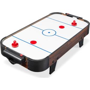imageBest Choice Products 40in Portable Tabletop Air Hockey Arcade Table for Game Room w 100V Motor Electric Fan 2 Strikers 2 PucksWalnut