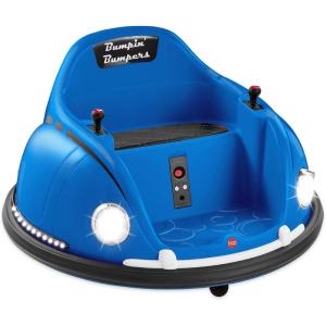 imageBest Choice Products 6V Electric Kids Ride On Bumpin Bumper Car 15  6 Years Old Parent Remote Control 360 Degree Spin Lights Sounds  PinkNavy Blue