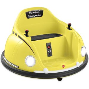 imageBest Choice Products 6V Electric Kids Ride On Bumpin Bumper Car 15  6 Years Old Parent Remote Control 360 Degree Spin Lights Sounds  PinkYellow