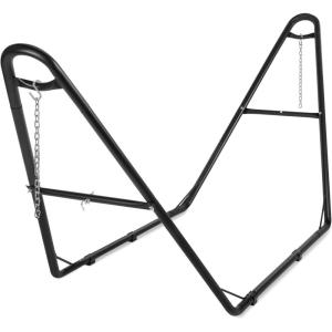 imageBest Choice Products Adjustable Portable Hammock Stand Outdoor Patio WeatherResistant Steel for 914ft Hammocks wHanging Hooks PowderCoated Finish Carrying Bag 450lb Weight Capacity