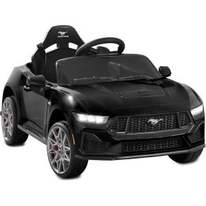imageBest Choice Products Kids 12V Electric Ride On Car Officially Licensed Ford Mustang wParent Control LED Lights 2 Speeds Bluetooth  YellowBlack