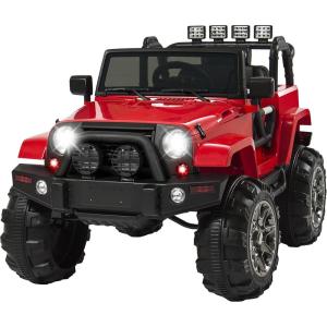imageBest Choice Products Kids 24V 2Seater Electric Ride On Car Truck w 132lb Weight Capacity Parent Control Bluetooth LED Lights  Hot PinkRed