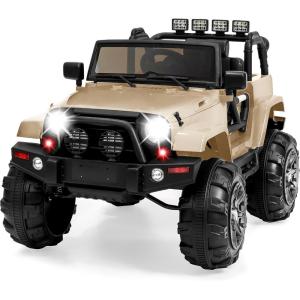 imageBest Choice Products Kids 24V 2Seater Electric Ride On Car Truck w 132lb Weight Capacity Parent Control Bluetooth LED Lights  Hot PinkSand