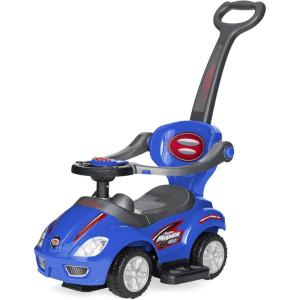 imageBest Choice Products Kids 3in1 Push and Pedal Car Toddler Ride On wHandle Horn Music  RedBlue