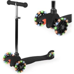 imageBest Choice Products Kids Mini Kick Scooter Toy wLightUp Wheels Height Adjustable TBar Foot Break  YellowBlack