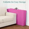 imageBest Choice Products 10ftx4ftx2in Folding Gym Mat 4Panel Exercise Gymnastics Aerobics Workout Fitness Floor Mats wCarrying HandlesPink