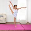 imageBest Choice Products 10ftx4ftx2in Folding Gym Mat 4Panel Exercise Gymnastics Aerobics Workout Fitness Floor Mats wCarrying HandlesPink