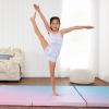 imageBest Choice Products 10ftx4ftx2in Folding Gym Mat 4Panel Exercise Gymnastics Aerobics Workout Fitness Floor Mats wCarrying HandlesRainbow Ombre