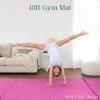imageBest Choice Products 10ftx4ftx2in Folding Gym Mat 4Panel Exercise Gymnastics Aerobics Workout Fitness Floor Mats wCarrying HandlesSmoky Quartz wBeam