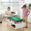 imageBest Choice Products 11in1 Kids Combo Game Table Set for Home Game Room wPing Pong Foosball Table Hockey Chess Checkers Shuffleboard Bowling 5 Accessory BagsLight Wood