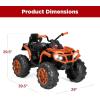 imageBest Choice Products 12V Kids RideOn Electric ATV 4Wheeler Quad Car Toy wBluetooth Audio 37mph Max Speed Treaded Tires LED Headlights Radio  BlackBlackOrange