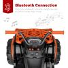 imageBest Choice Products 12V Kids RideOn Electric ATV 4Wheeler Quad Car Toy wBluetooth Audio 37mph Max Speed Treaded Tires LED Headlights Radio  BlackBlackOrange